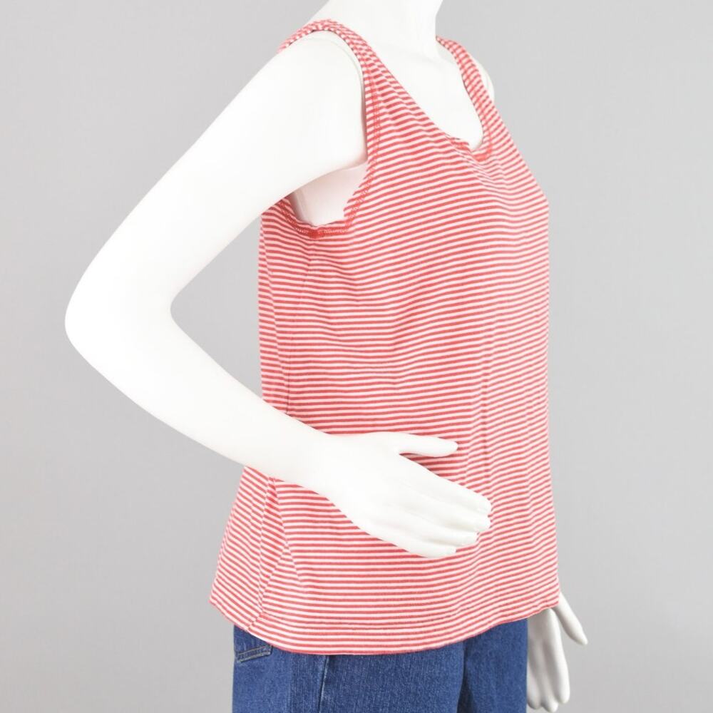 Vintage Basic Editions Red & White Striped Tank T… - image 5